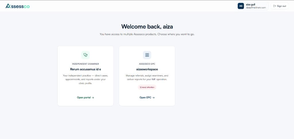 Product picker after login