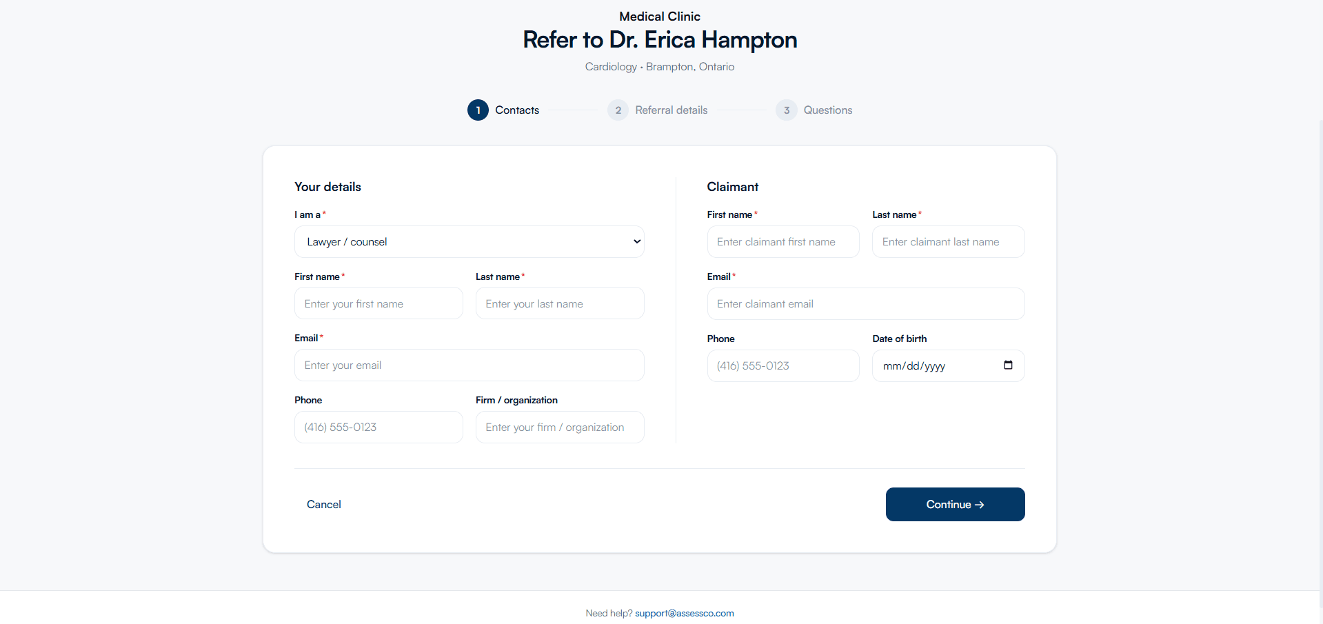 Assessco referral intake replaces scattered email attachments